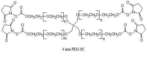 4arm-PEG-SC Laysan 四臂聚乙二醇SC酯 4 arm PEG-Succinimidyl Carbonate (4arm-PEG-SC)