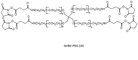 4arm-PEG-SAS Laysan 四臂聚乙二醇SAS酯 4 arm PEG-Succinimidyl Amido Succinate (4arm-PEG-SAS)