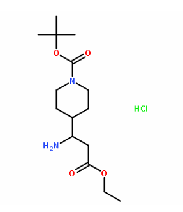 tert-Butyl 4-(1-amino-3-ethoxy-3-oxopropyl)piperidine-1-carboxylate hydrochloride ，CAS： 1159824-10-8