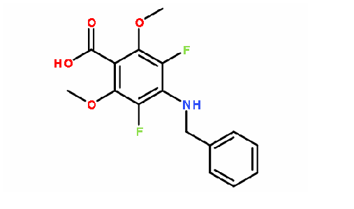 4-(苄基氨基)-3,5-二氟-2,6-二甲氧基苯甲酸，CAS：651734-52-0