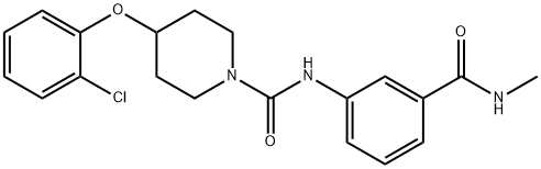 4-(2-氯苯氧基)-N-[3-[(甲胺基)羰基]苯基]-1-哌啶羧胺cas:1032229-33-6