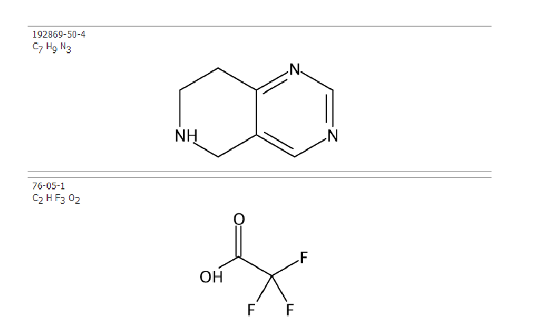 5,6,7,8-Tetrahydropyrido[4,3-d]pyrimidine 2,2,2-trifluoroacetate，CAS： 1628557-01-6