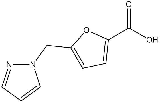 5-（（1H-吡唑-1-基）甲基）呋喃-2-羧酸,CAS:386736-99-8