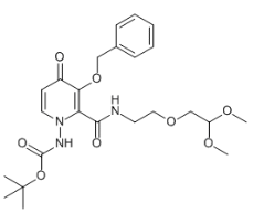 cas:2136287-61-9,N-[2-[[[[2-(2,2-二甲氧基乙氧基)乙基]氨基]羰基]-4-氧代-3-(苯基甲氧基)-1(4H)-吡啶基]-氨基甲酸1,1-二甲基乙基酯