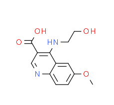 4-(2-Hydroxy-ethylamino)-6-methoxy-quinoline-3-carboxylic acid