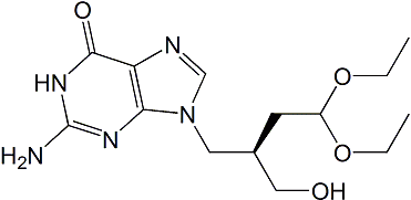 cas:195157-25-6|2-氨基-9-[(2R)-4,4-二乙氧基-2-(羟甲基)丁基]-1,9-二氢-6H-嘌呤-6-酮