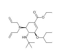 (3R,4R,5S)-4-(叔丁基氨基)-5-(二烯丙胺基)-3-(戊烷-3-氧基)环己烷-1烯-1-羧酸乙酯|cas651324-06-0