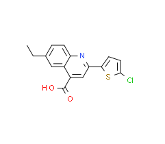 2-(5-Chlorothien-2-yl)-6-ethylquinoline-4-carboxylic acid|cas862654-38-4