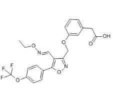 cas1191578-98-9|2-(3-((4-((Ethoxyimino)methyl)-5-(4-(trifluoromethoxy)phenyl)isoxazol-3-yl)methoxy)phenyl)acetic acid
