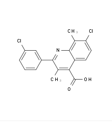 7-Chloro-2-(3-chlorophenyl)-3,8-dimethylquinoline-4-carboxylic acid|cas862785-61-3
