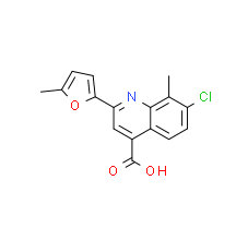 7-Chloro-8-methyl-2-(5-methyl-2-furyl)quinoline-4-carboxylic acid|cas725687-87-6