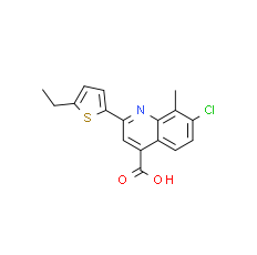 7-Chloro-2-(5-ethylthien-2-yl)-8-methylquinoline-4-carboxylic acid|cas777877-61-9