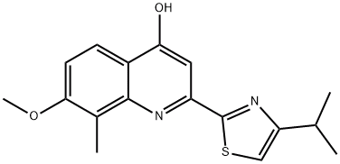 2-(4-异丙基噻唑-2-基)-7-甲氧基-8-甲基喹啉-4-醇,CAS: 923289-21-8