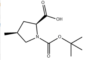 (2S,4S)-N-叔丁氧羰基-4-甲基吡咯烷-2-甲酸,CAS:364750-81-2