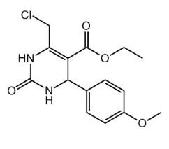 6-Chloromethyl-4-(4-methoxy-phenyl)-2-oxo-1,2,3,4-tetrahydropyrimidine-5-carboxylic acid ethyl ester，CAS:475042-38-7