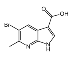 5-溴-6-甲基-7-氮杂吲哚-3-羧酸，CAS:1000340-11-3