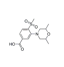3-(2,6-Dimethylmorpholin-4-yl)-4-methylsulfonylbenzoicacid|cas1000018-49-4