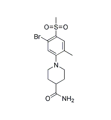 1-[(5-Bromo-2-methyl-4-methylsulfonyl)phenyl]piperidine-4-carboxamide|cas1000018-34-7