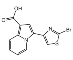 3-(2-溴噻唑-4-基)吲哚嗪-1-羧酸,CAS号:1263178-48-8