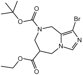 8-叔-丁基 6-乙基 1-溴-6,7-二氢-5H-咪唑并[1,5-A][1,4]二氮杂卓-6,8(9H)-二甲酸基酯,CAS1263177-88-3