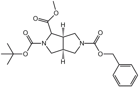 (3AS,6AR)-5-苯甲基 2-叔-丁基 1-甲基四氢吡咯并[3,4-C]吡咯-1,2,5(1H,3H)-三甲酸基酯,CAS1263174-51-1
