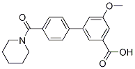 5-Methoxy-3-[4-(piperidinocarbonyl)phenyl]benzoic acid,CAS1261969-11-2