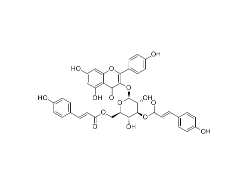 Kaempferol 3-O-(3&quot;,6&quot;-di-O-E-p-coumaroyl)-β-D-glucopyroside|cas:218605-31-3