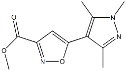 methyl 5-(1,3,5-trimethyl-1H-pyrazol-4-yl)isoxazole-3-carboxylate,CAS1001519-19-2