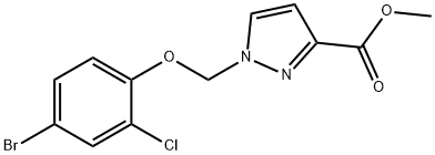 methyl 1-[(4-bromo-2-chlorophenoxy)methyl]-1H-pyrazole-3-carboxylate, CAS:1001500-25-9