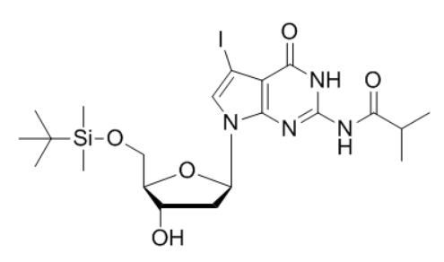 5&#039;-O-TBS-N2-isobutyryl-7-iodo-7-deaza-2&#039;-deoxyguosine