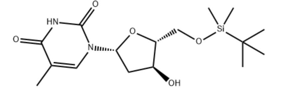 5&#039;-O-(叔丁基二甲基甲硅烷基)胸苷,5′-O-TBS dT,cas40733-28-6