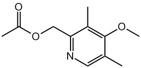 2-(乙酰氧基甲基)-4-甲氧基-3,5-二甲基吡啶,CAS91219-90-8