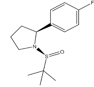 (S)-1-((S)-tert-Butylsulfinyl)-2-(4-fluorophenyl)pyrrolidine，cas1218989-54-8
