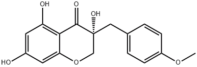 4H-1-苯并吡喃-4-酮，2,3-二氢-3,5,7-三羟基-3-[（4-甲氧基苯基）甲基]，（R）-,CAS:118204-64-1