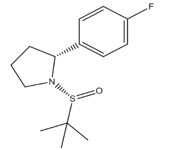 (R)-1-((R)-tert-Butylsulfinyl)-2-(4-fluorophenyl)pyrrolidine，cas1218989-47-9