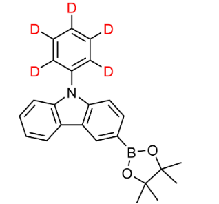 9-(苯基-2,3,4,5,6-D5)-3-(4,4,5,5-四甲基-1,3,2-二氧杂硼烷-2-基)-9H-咔唑，CAS号：1345614-95-0