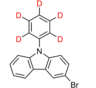 3-溴-9-(苯基-2,3,4,5,6-D5)-9H-咔唑，CAS号：1345614-91-6