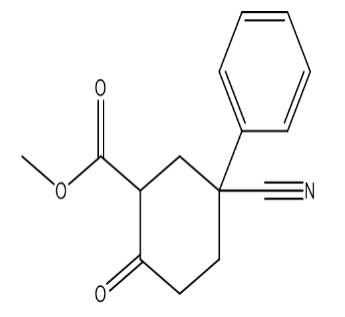 5-氰基-2-氧代-5-苯基环己烷甲酸甲酯，cas38289-20-2