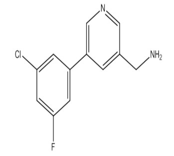 (5-(3-Chloro-5-fluorophenyl)pyridin-3-yl)methamine,cas1346692-21-4