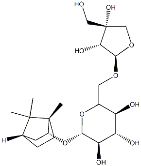 龙脑 7-O-[Β-D-呋喃芹菜糖基-(1→6)]-Β-D-吡喃葡萄糖苷,CAS:88700-35-0