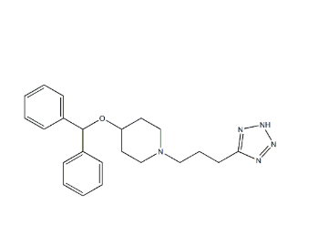 4-(二苯基甲氧基)-1-[3-(2H-四氮唑-5-基)丙基]哌啶，cas162641-16-9