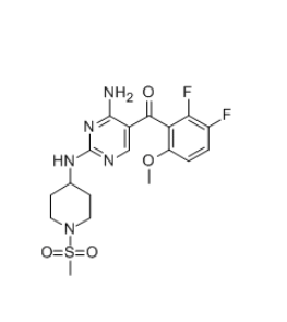 [4-氨基-2-[(1-甲磺酰基哌啶-4-基)氨基]嘧啶-5-基](2,3-二氟-6-甲氧基苯基)甲酮，cas741713-40-6