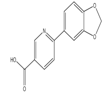 6-(苯并[D][1,3]1,3-二氧杂环戊烯-5-基)烟酸，cas887976-73-0