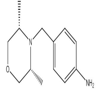 4-(((3R,5S)-3,5-Dimethylmorpholino)methyl)iline，cas1235758-90-3