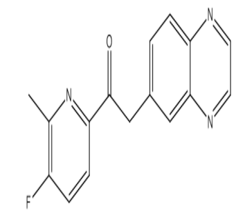 1-(5-氟-6-甲基吡啶-2-基)-2-(6-喹喔啉基)乙酮，cas1132610-44-6