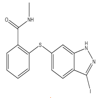 2-(3-碘-1H-吲唑-6-取代巯基)-N-甲基苯甲酰胺，cas885126-34-1