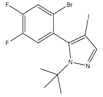 2-溴-4,5-二氟碘代吡唑，cas1206676-80-3