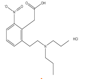 2-[2-(二丙基氨基)乙基]-6-硝基苯乙酸盐酸盐，cas91374-25-3