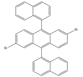 2,6-二溴-9,10-二(1-萘)蒽，cas914306-89-1