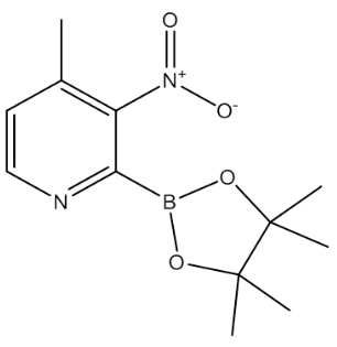 4-Methyl-3-nitro-2-(4,4,5,5-tetramethyl-1,3,2-dioxaborol-2-yl)pyridine，cas1310384-89-4